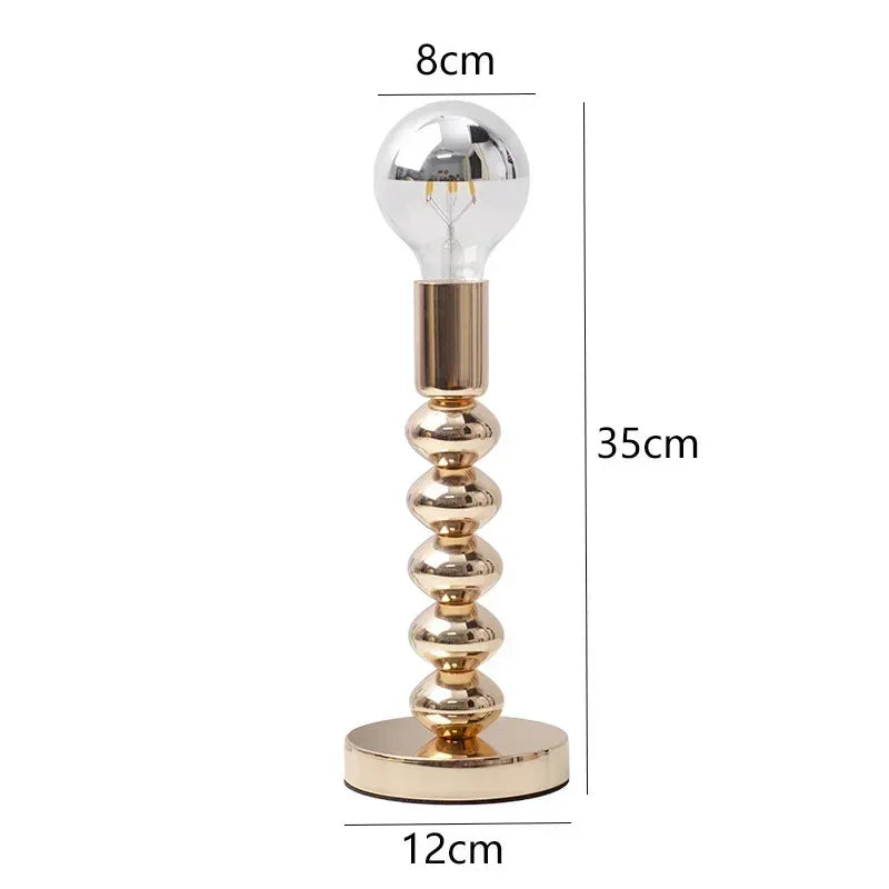 Bauhaus Table Lamp – Chrome & Warm LED Lighting