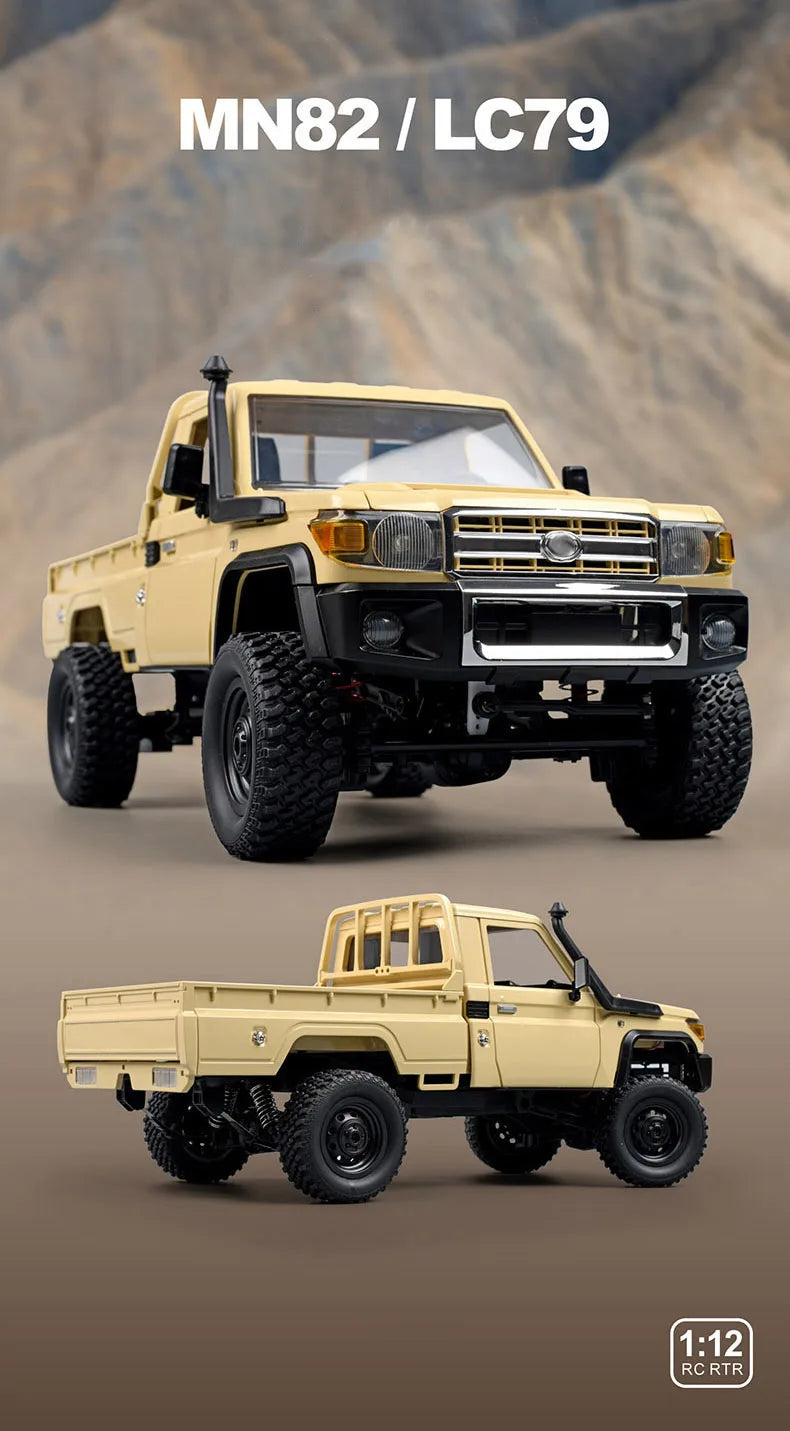 MN82 1:12 Scale 4WD RC Off-Road Crawler – 2.4G RTR Proportional Remote Control Car
