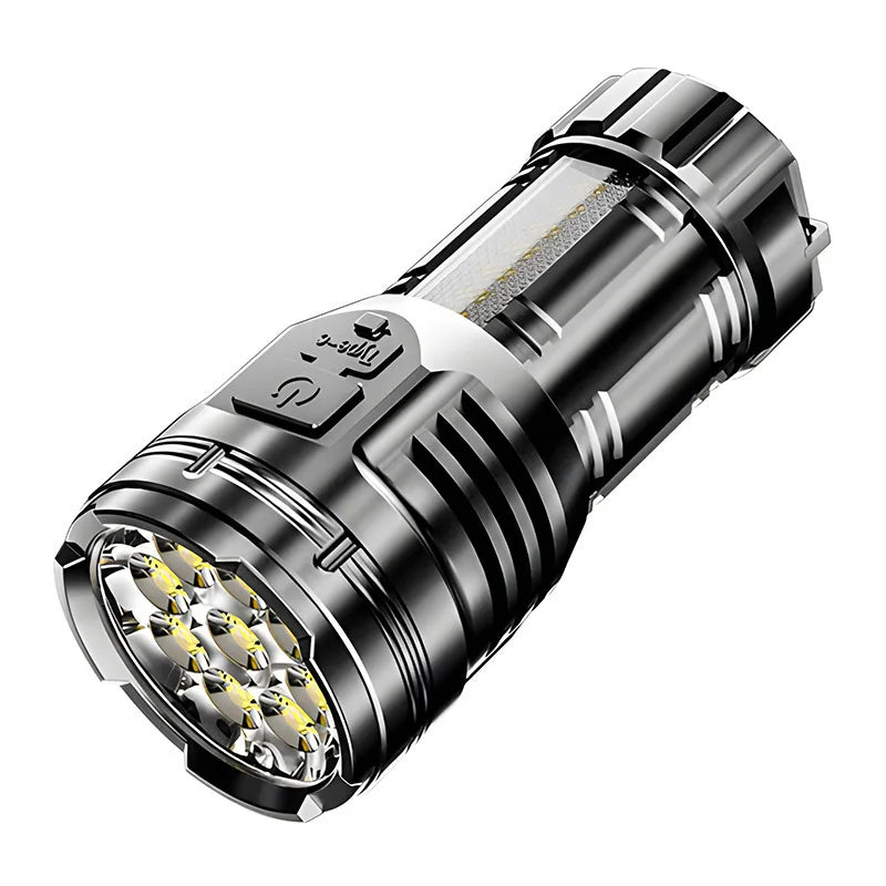 Mini LED Flashlight – USB Rechargeable, 10W, Adjustable Zoom, 100–200m, Waterproof Outdoor Torch