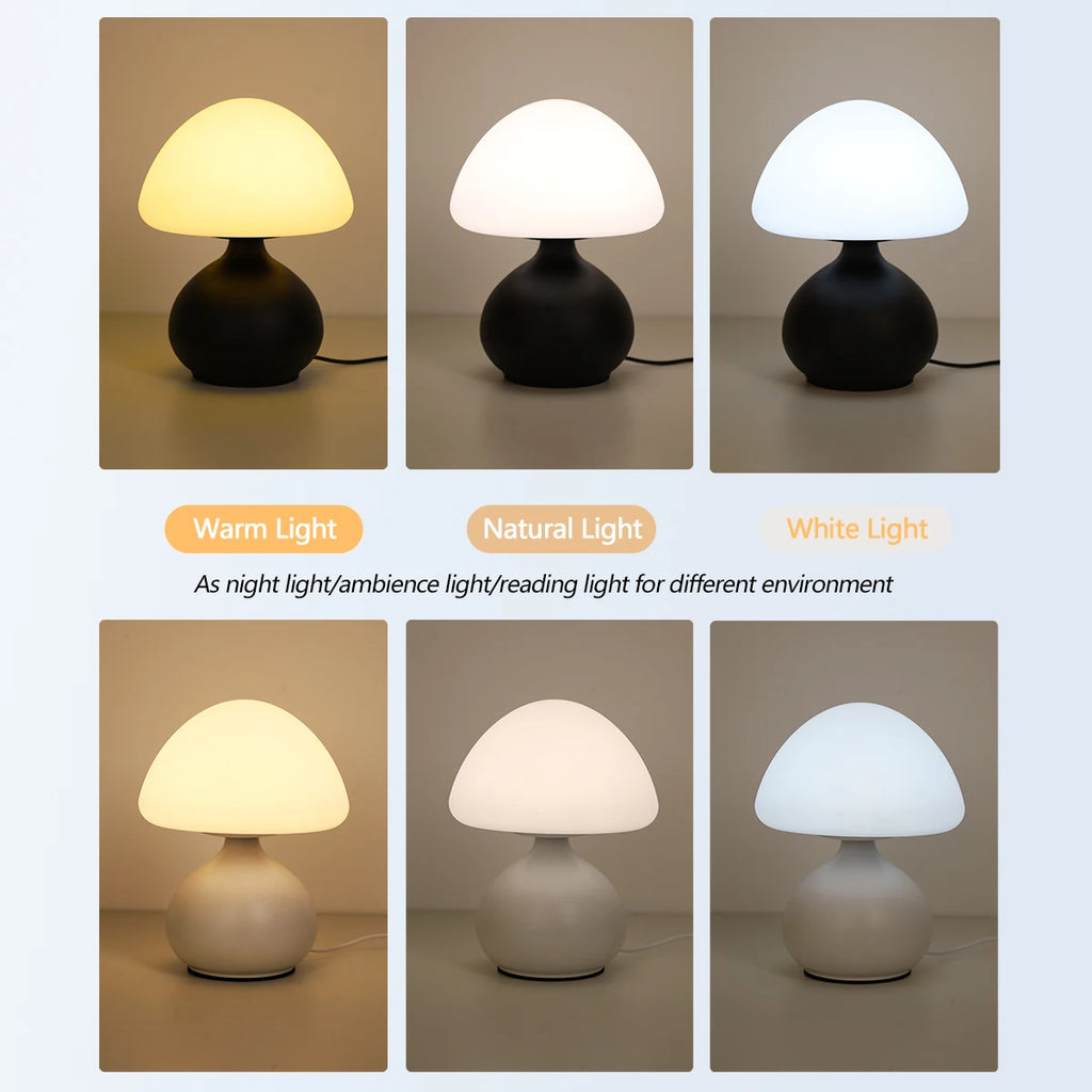 Mushroom Table Lamp – 3 Light Modes & Dimming