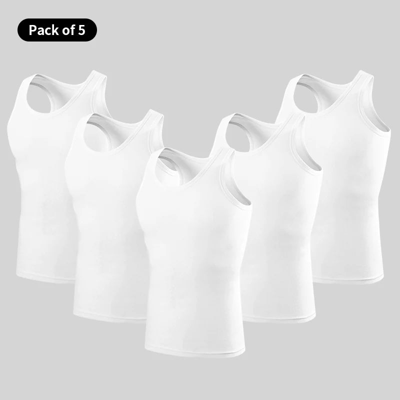 Men's Cotton Sleeveless Vest 3-Pack — Casual Fitness Sports Tank Top