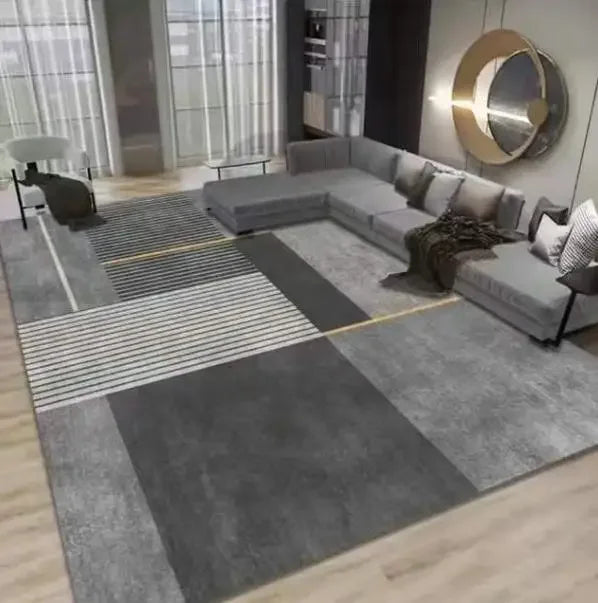 Modern Nordic Soft Lounge Rug – Washable Anti-Slip Large Area Carpet for Living Room & Bedroom, 24 Colors & 10 Sizes