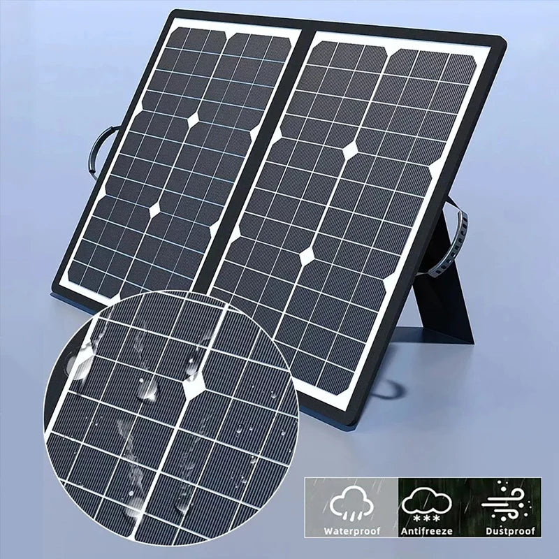 1000W Foldable Solar Panel Kit – Portable 18V Power Station Generator for Car, Boat & Camping