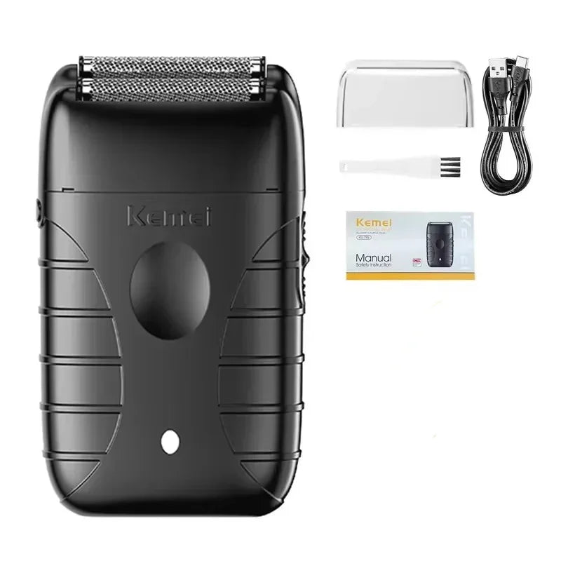 Kemei Professional Hair Clipper & Beard Trimmer – LCD Display, Wet/Dry, USB Fast Charge