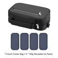 Insulin Cooler Bag Travel Case – Diabetic Medication Insulated Organizer with 4 Reusable Ice Packs for Insulin Pen & Vial