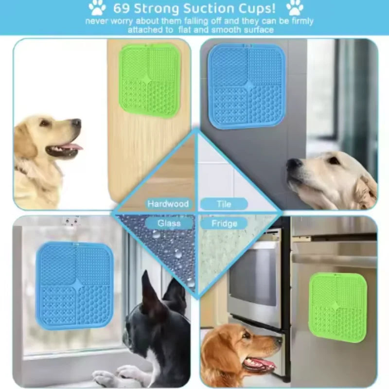Silicone Slow Feeder Lick Mat with Suction Cup