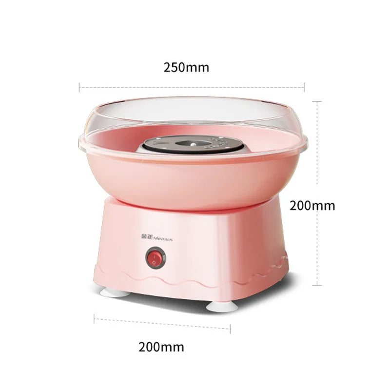 Kids DIY Cotton Candy Machine — Portable with Large Splash-Proof Plate, Hard & Sugar-Free