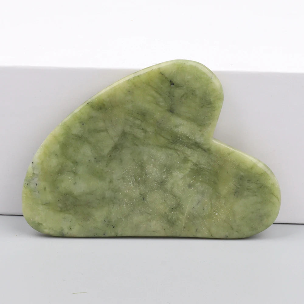 Natural Jade Heart-Shape Gua Sha Facial Massager