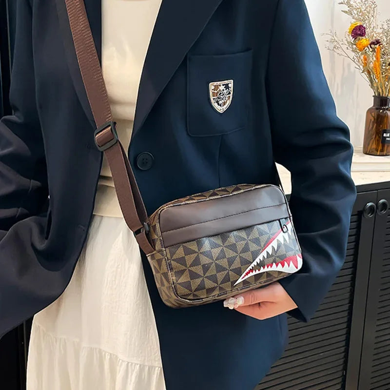Shark Mouth Crossbody Bag – Creative Coin Purse & Phone Bag, Casual Fashion Small Square Bag
