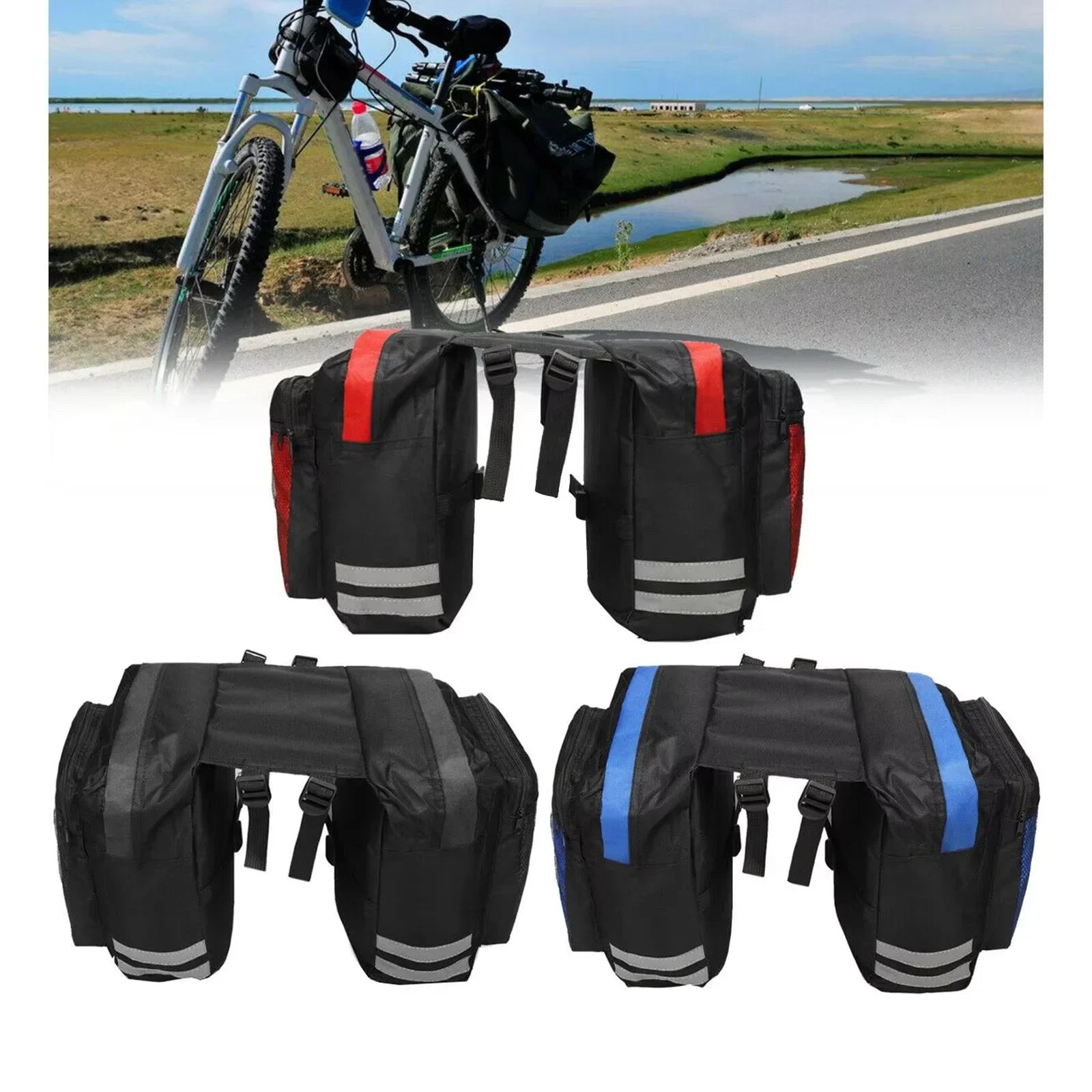 Waterproof Bicycle Rear Seat Bag — Double-Sided Reflective
