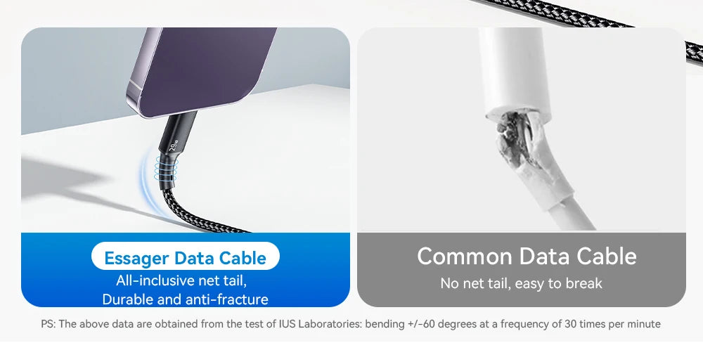 Essager USB-C to Lightning Cable — Fast Charging for iPhone & iPad