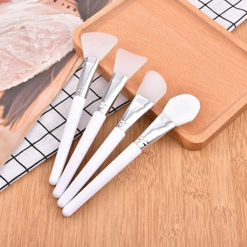 4-Piece Silicone Facial Mask Brush Set – Professional Mud & Cream Applicators