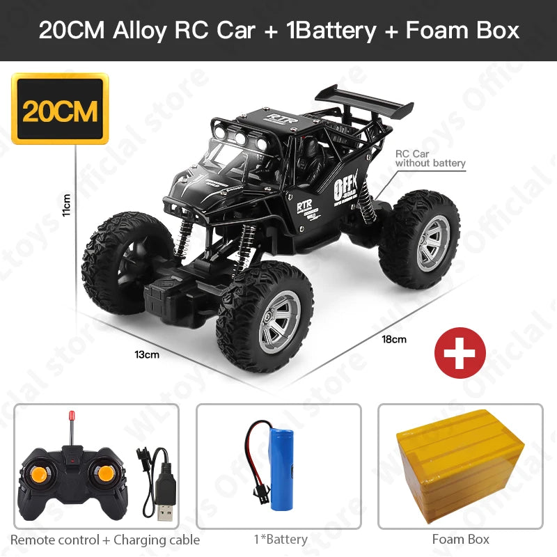 ZWN 1:16 / 1:20 Scale 2WD RC Off-Road Climbing Car with LED Light – Outdoor Kids Gift