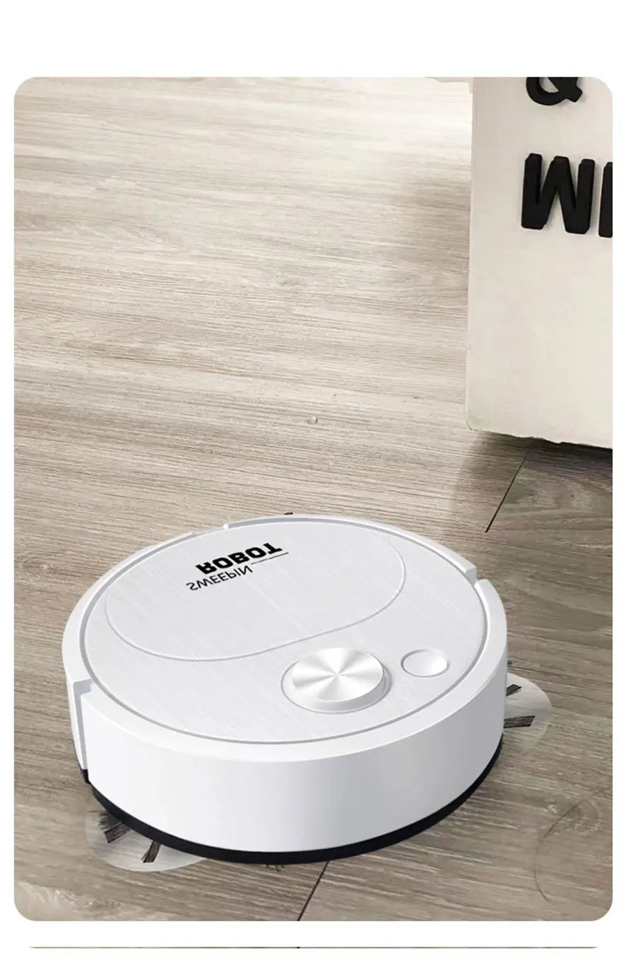 Mini Robot Vacuum Cleaner — 3-in-1 Sweep, Mop & Vacuum, 1500Pa, USB Charging, 20-Min Runtime