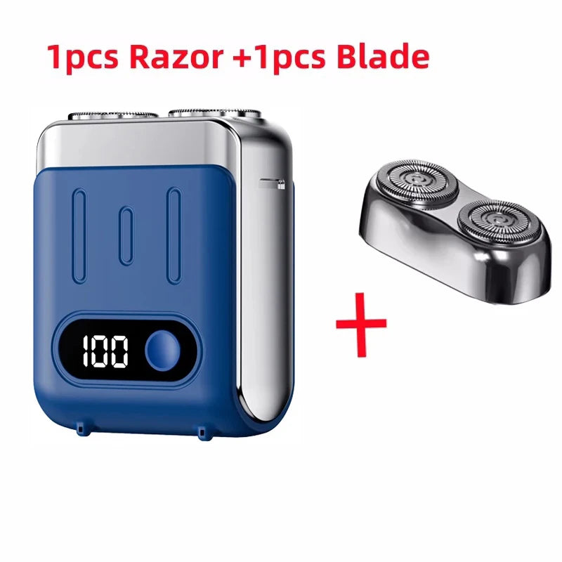 HAOYUNMA R20 Mini Electric Shaver – LED Display, Magnetic Blade, Waterproof, 120-Min Runtime