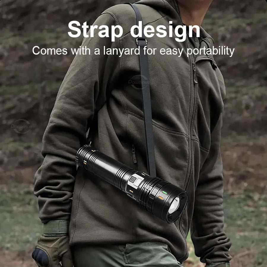 Ultra Bright Long Range LED Tactical Flashlight – Rechargeable Portable Camping Lantern