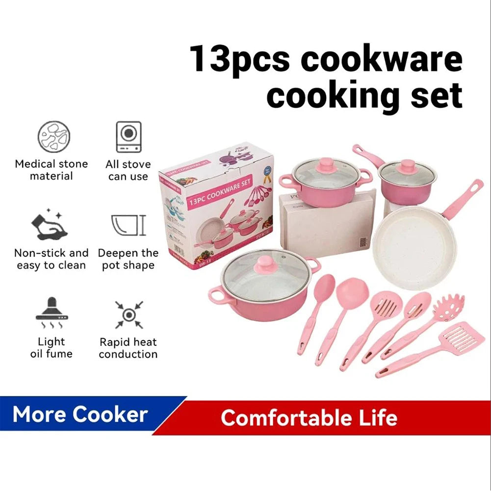 Nonstick Cookware Set – Pots, Frying Pan & Utensils