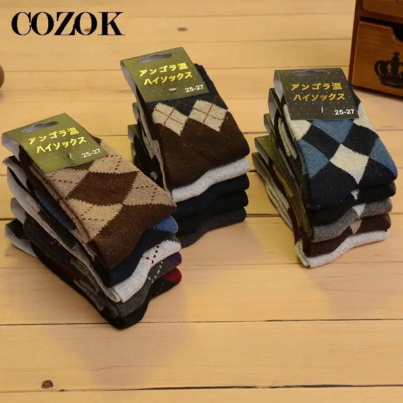 Men's Wool-Blend Winter Crew Socks, 5 Pairs