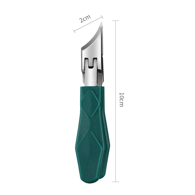 Podiatrist-Grade Toenail Care at Home — Professional Toenail Clipper & Nipper | Ingrown & Thick Toenails, Stainless Steel, Green & Black
