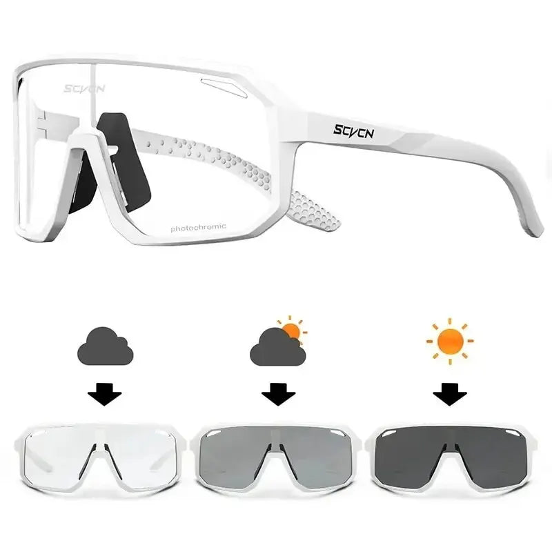 Photochromic Cycling Sunglasses | Men Women Mountain Bike Road Outdoor Sports Hiking Goggles
