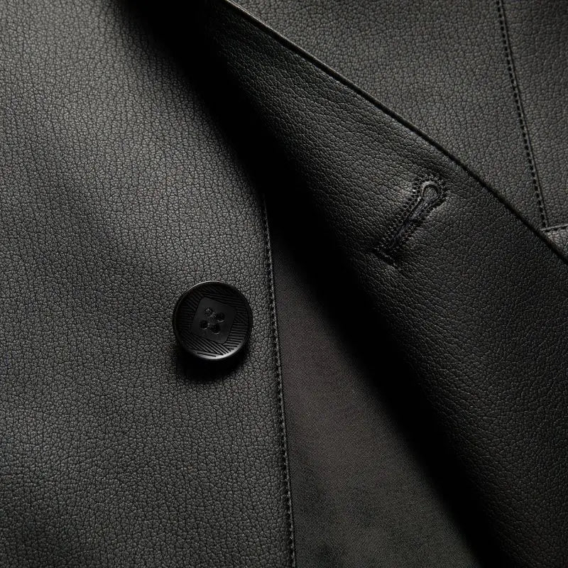 Spring and Autumn Leather Jackets, Casual Leather Suits, Men's Leather Jackets, Sheepskin Slim-Fit High-End Genuine Leather Jack