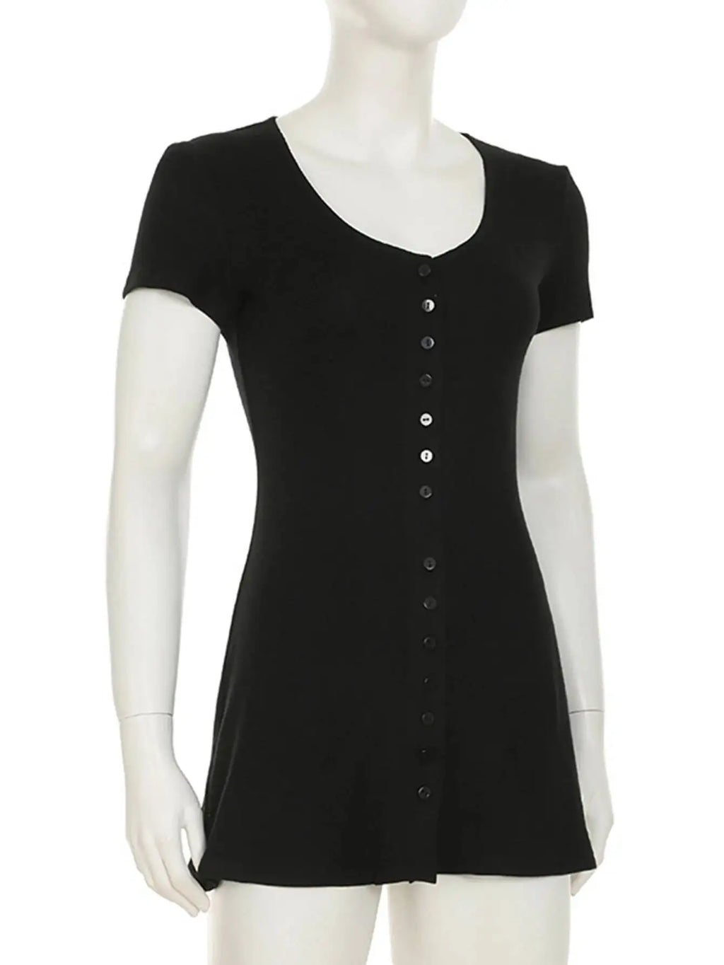 Sexy Black Mini Summer Dress – Elegant Bodycon Birthday Party & Evening Short Dress