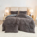 Plush Faux Fur Duvet Cover Set – Luxurious 3-Piece Bedding, 16 Colors & 10 Sizes