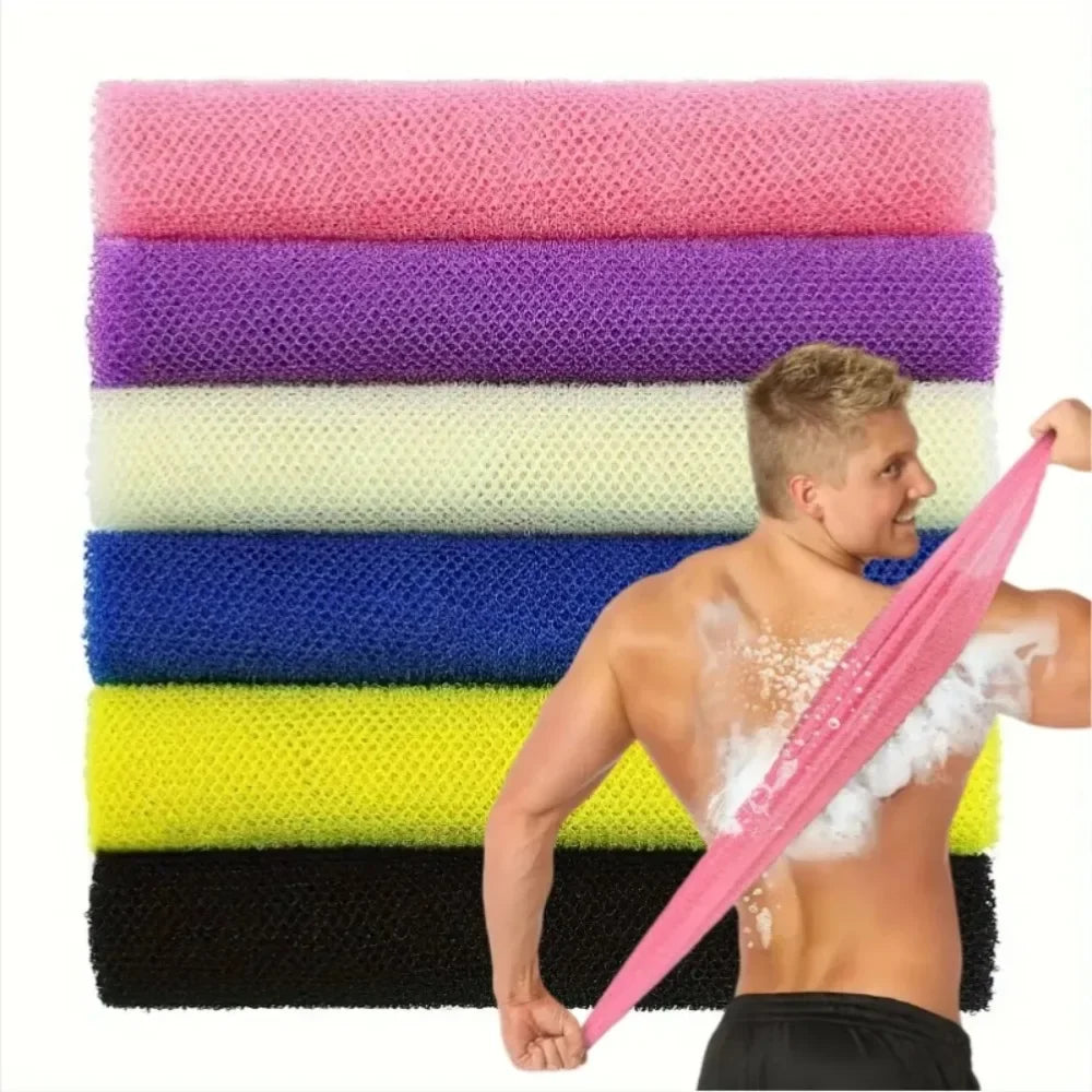 Exfoliating African Net Bath Sponge – Double-Sided Loofah Washcloth Shower Scrubber for Smooth Skin