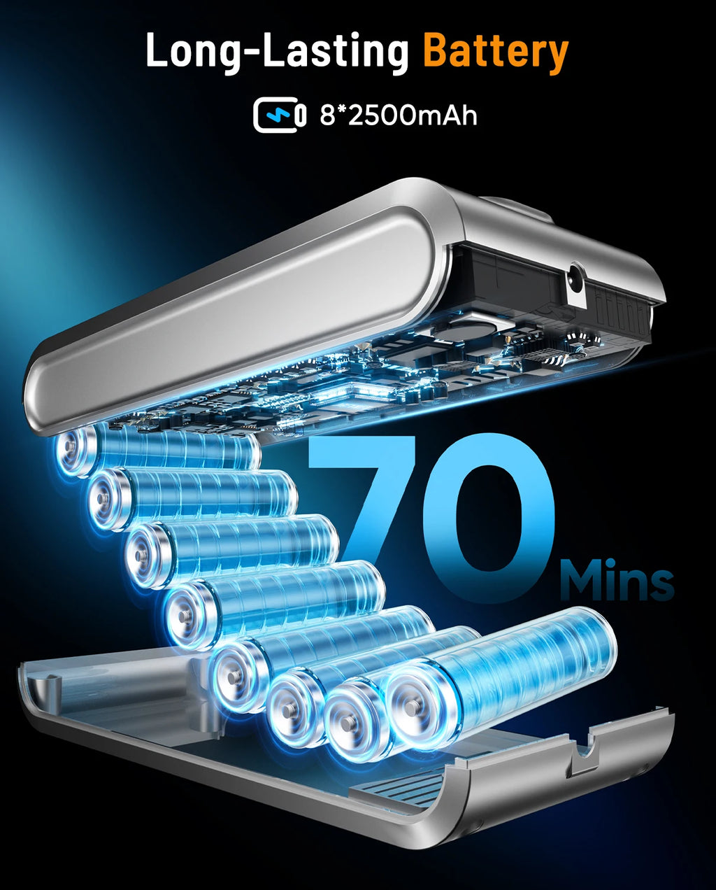 VAKERR X15 Pro Cordless Vacuum Cleaner — 650W 65KPa Strong Suction, 70-Min Runtime for Pet Hair & Carpet