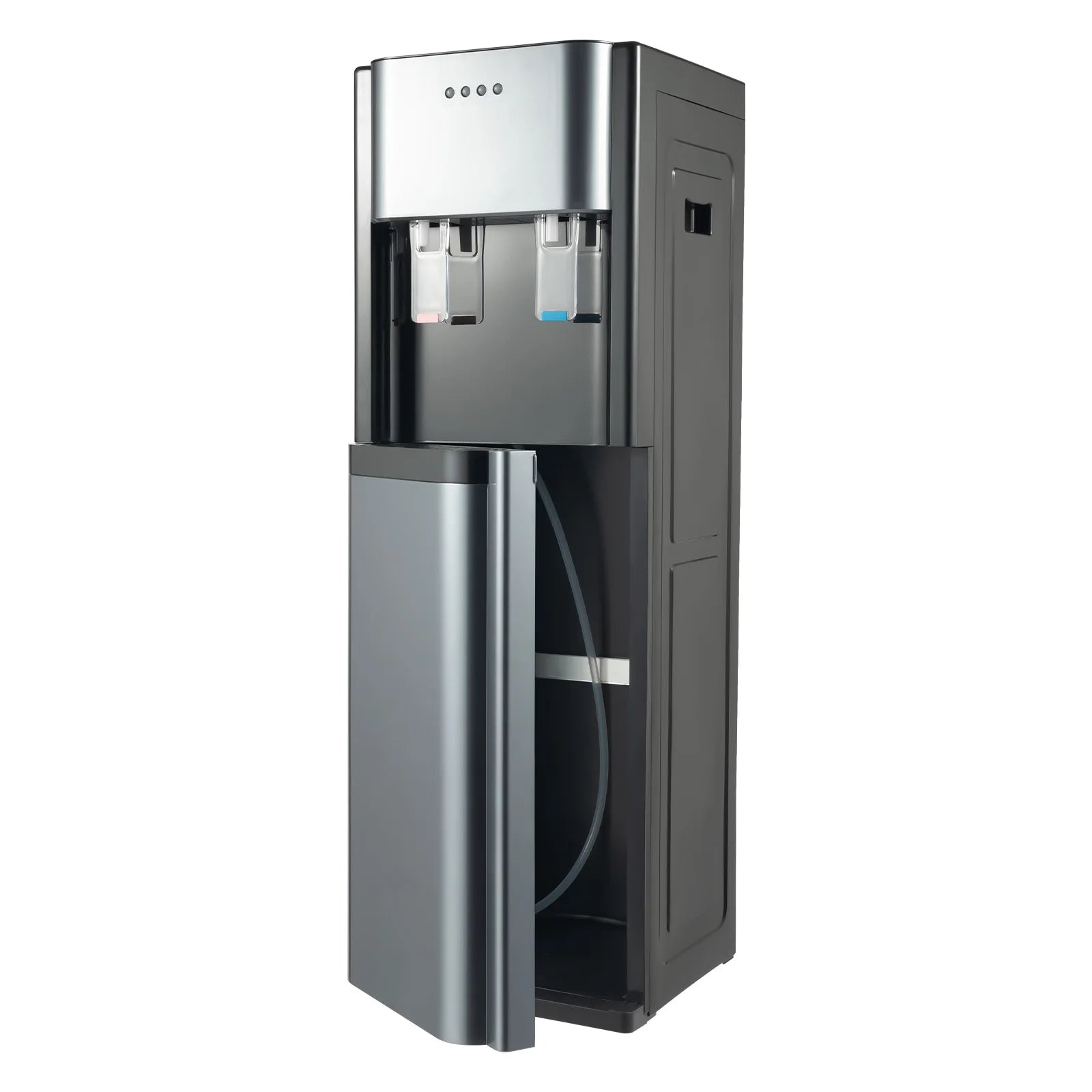 110V Bottom-Loading Water Dispenser — 304 Stainless Steel, Hot & Cold, Floor Standing | US Plug