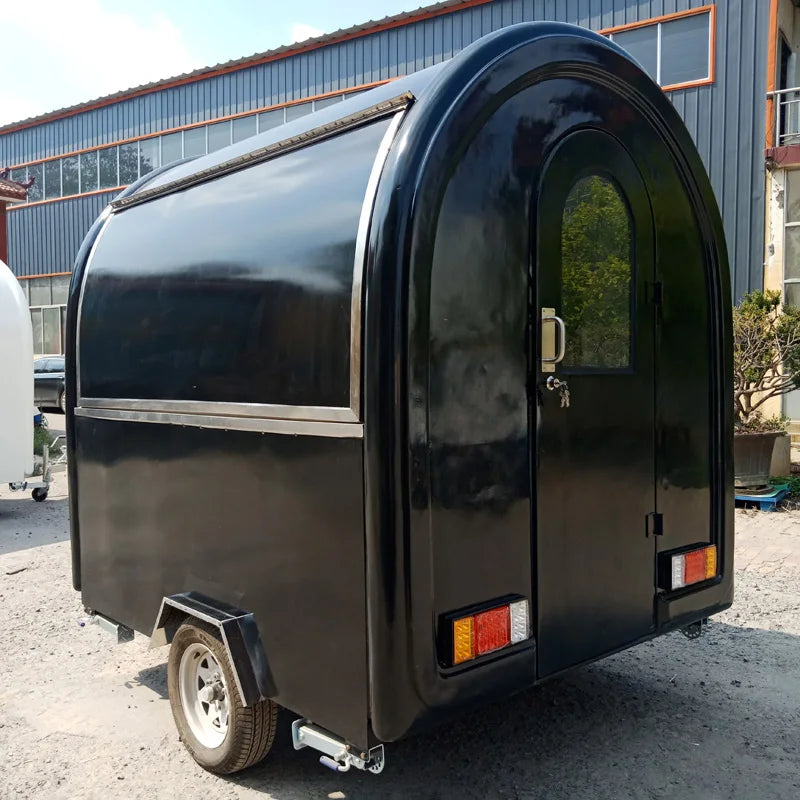 Full-Size Coffee & Ice Cream Vending Cart — Electric Food Trailer for Street Vending