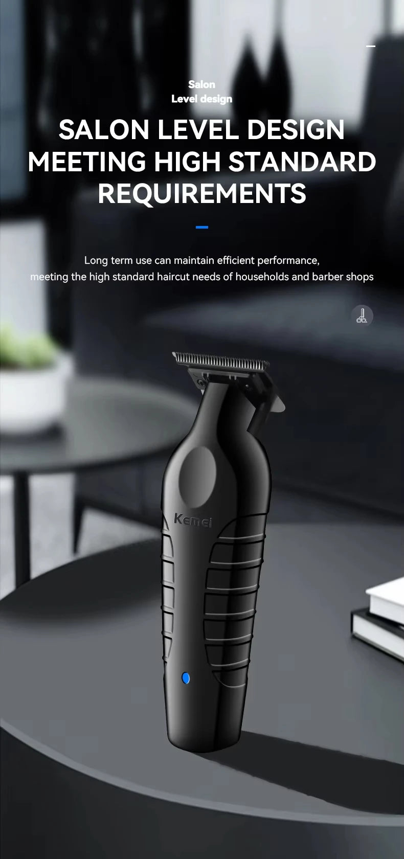 Kemei KM-2299 & KM-1102 USB Rechargeable Hair Clipper Kit – Rotary Motor, 180-Min Runtime