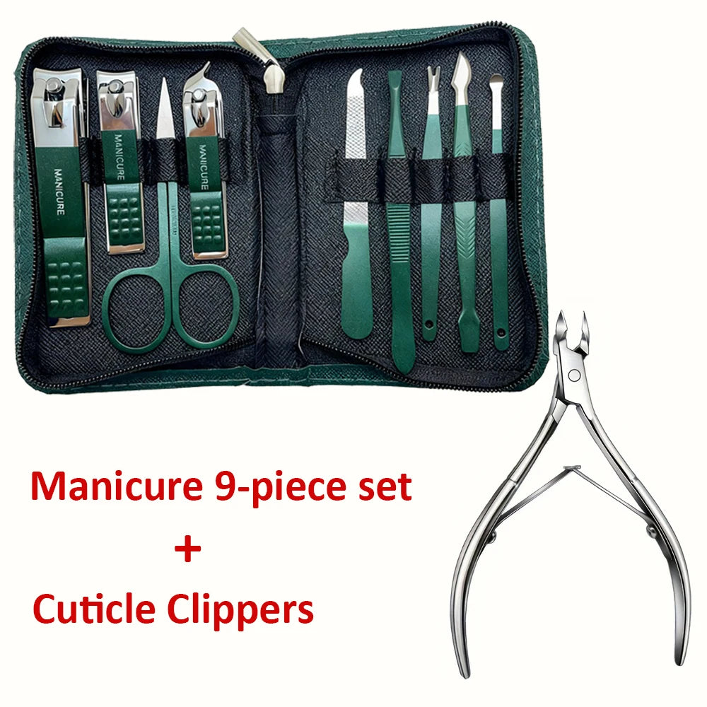 Professional Nail Care Kit – Stainless Steel Manicure & Pedicure Set with Travel Case