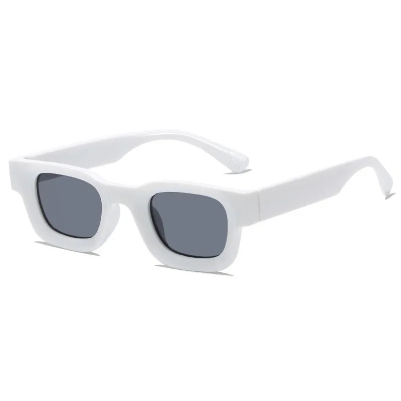 Small Rectangle Thick Frame Sunglasses | UV400 Unisex Square Shades for Men & Women
