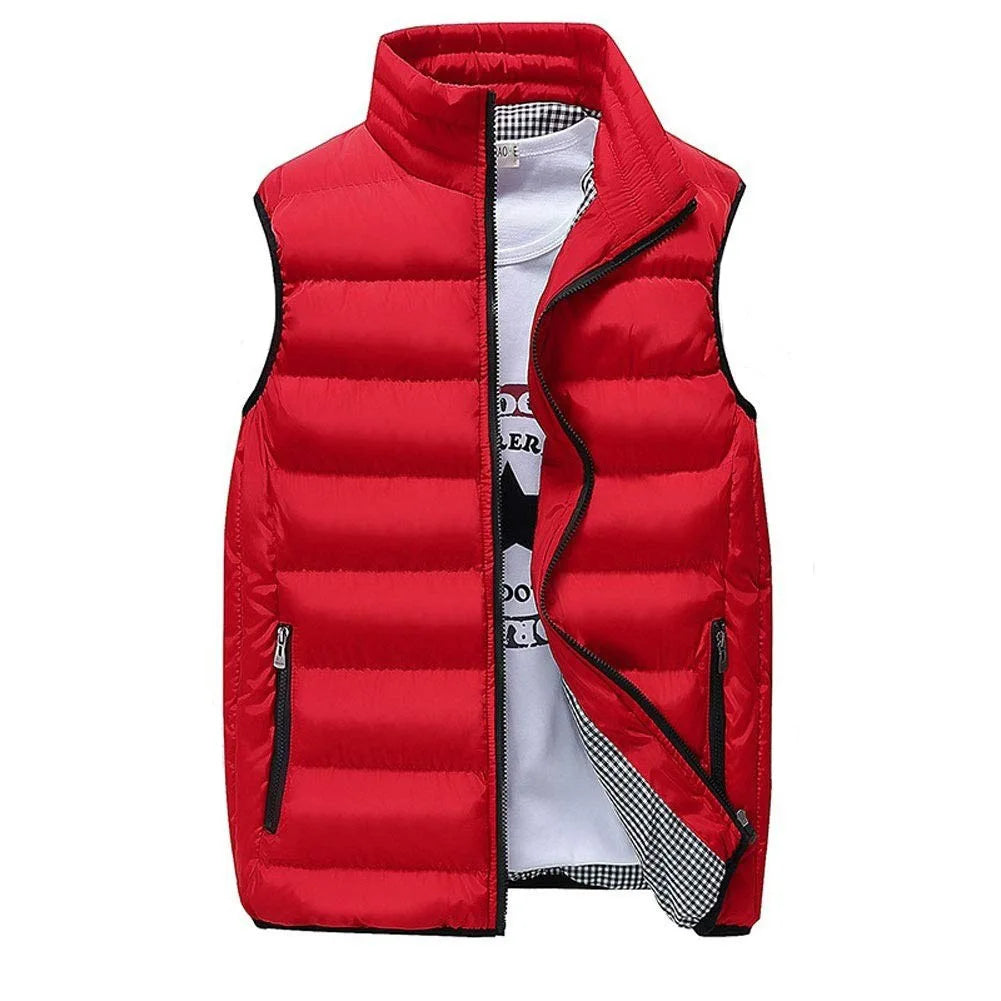 Men's Thick Windproof Sleeveless Vest Jacket — Warm Casual Waistcoat Gilet
