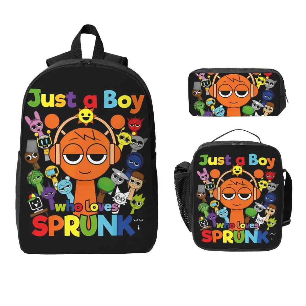 Sprunki Backpack Set – Lunch Bag & Pencil Case