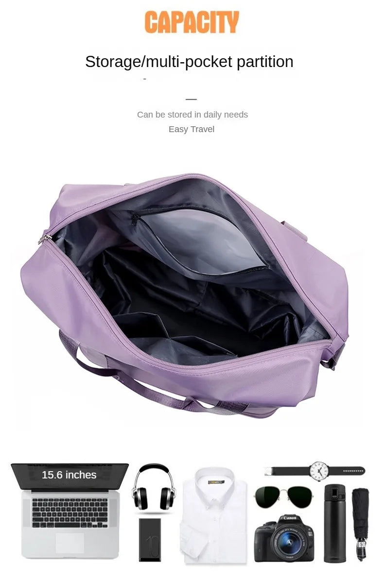 Expandable Fitness Travel Bag – Wet-Dry Storage & Wheels