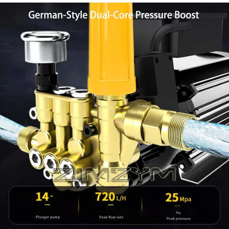 Electric High-Pressure Washer with Auto Start/Stop & Self-Priming – 10m, 15m & 20m Options