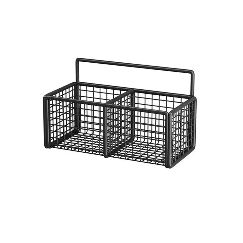 Wall-Mounted Metal Kitchen Shelf — Multi-Function Bath & Shampoo Organizer