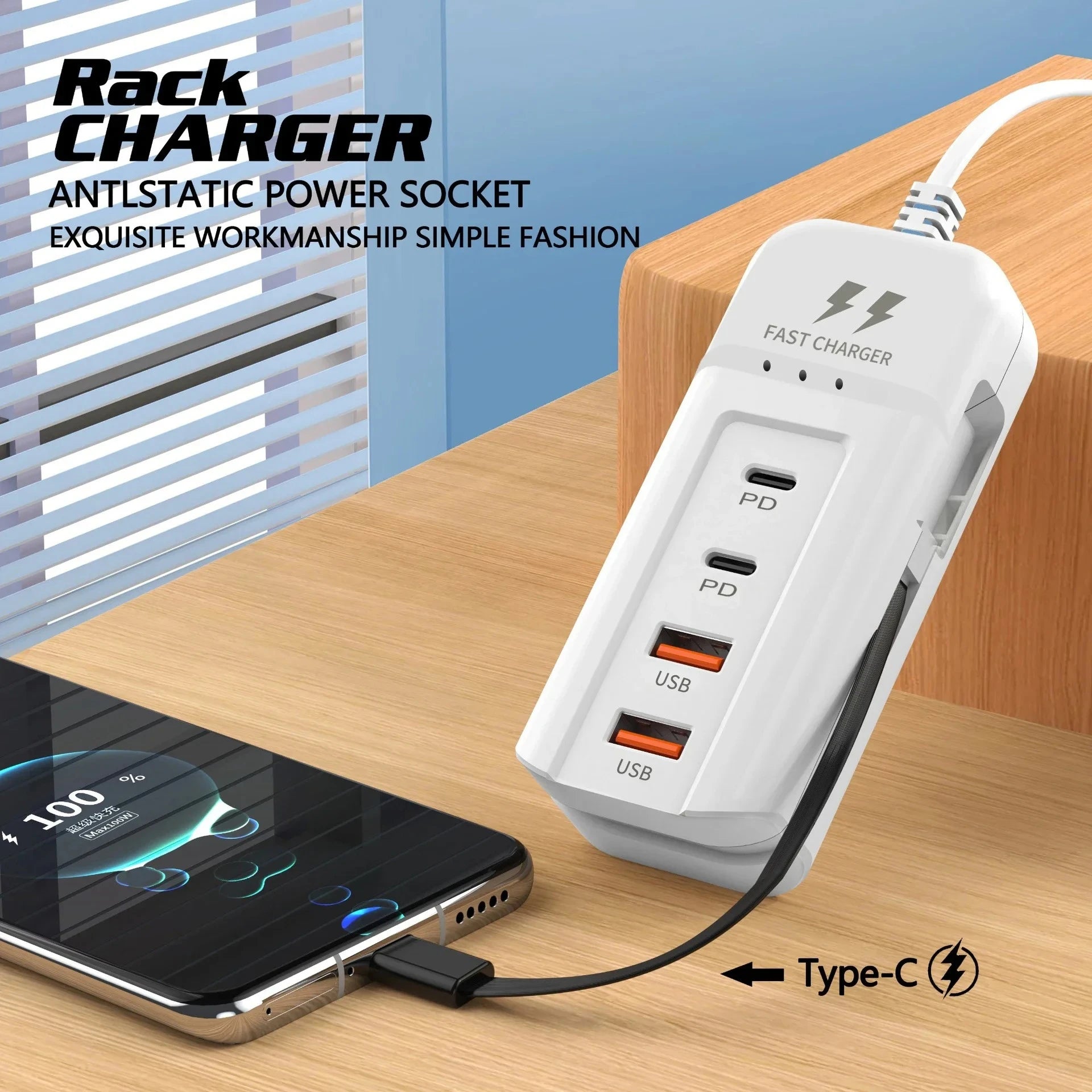 USB-C PD Fast Charger — Power Delivery Wall Adapter for Phone, Tablet & Laptop