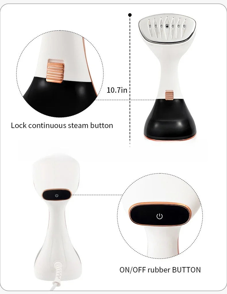 Portable Handheld Garment Steamer & Travel Iron