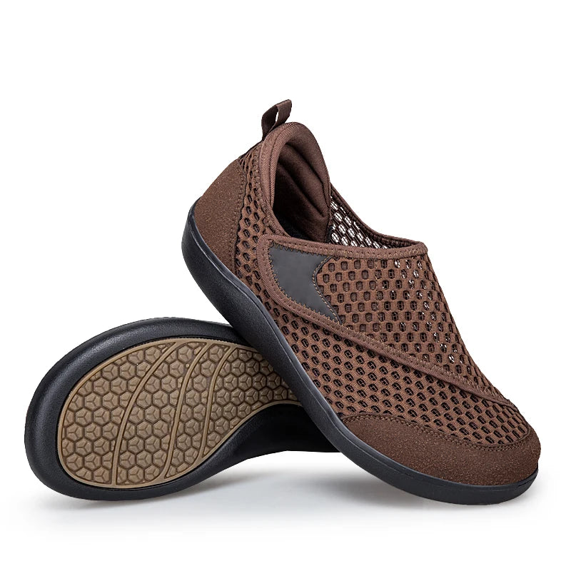 Wide Box Open Shoes for Elderly – Adjustable Diabetic Orthopedic Sandals