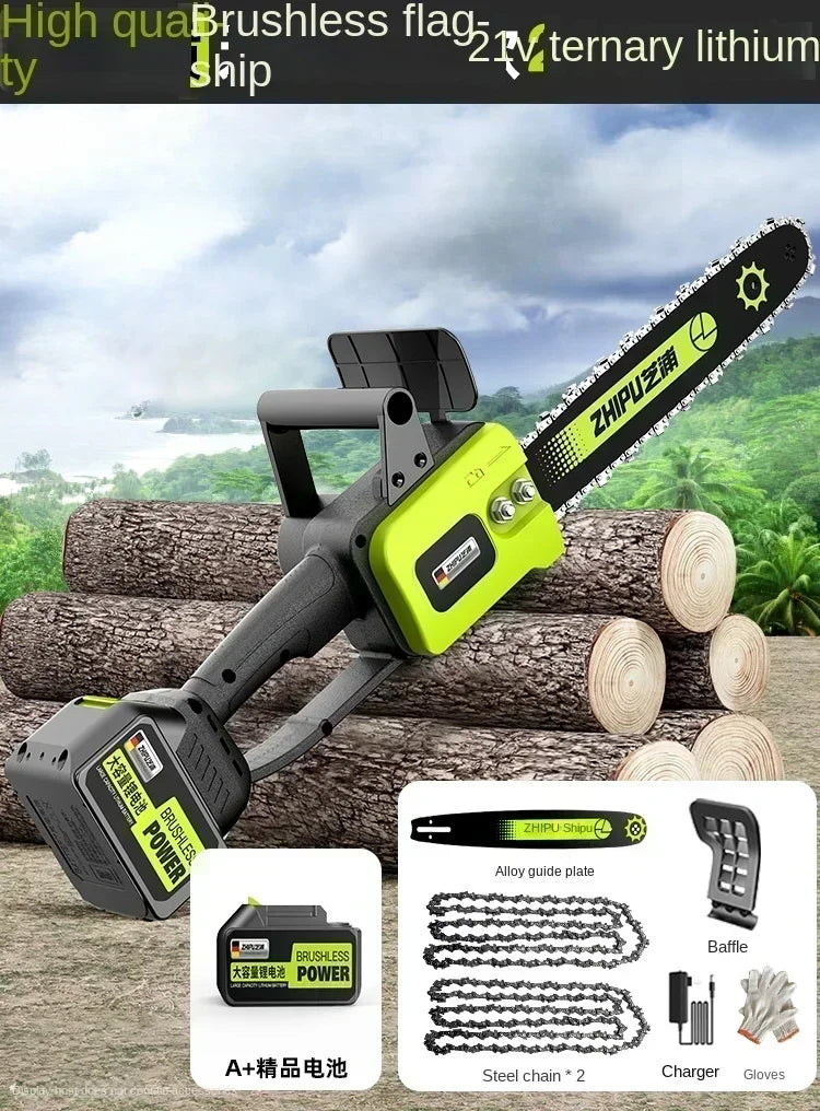 Portable Handheld Electric Saw — Cordless Mini Chainsaw for Wood Cutting