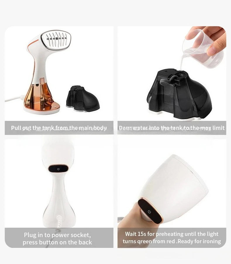 Portable Handheld Garment Steamer & Travel Iron