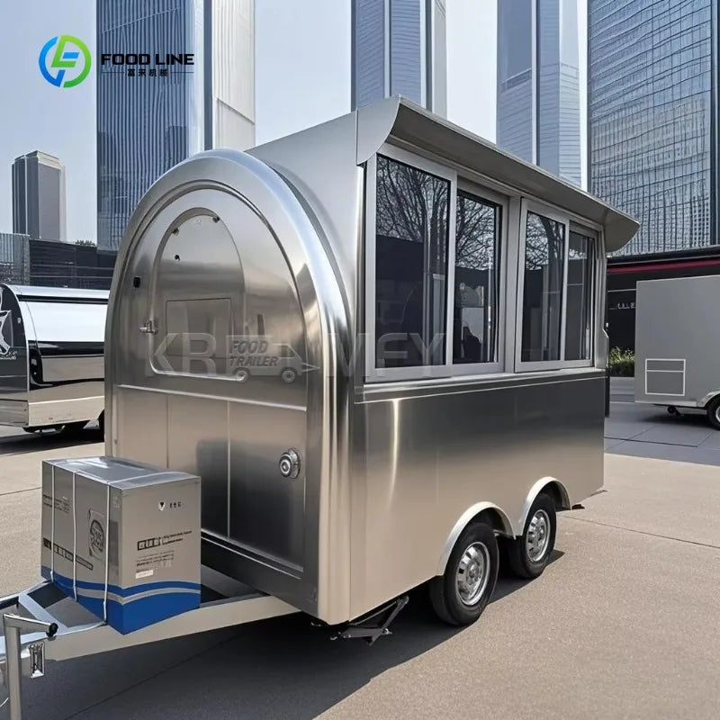 Full Kitchen Mobile Food Trailer with Water Sink – Outdoor Fast Food Cart