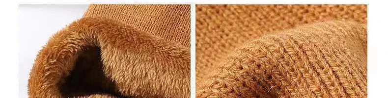 Knitted Winter Neck Warmer Scarf — Thick Fleece-Lined Unisex Face Cover