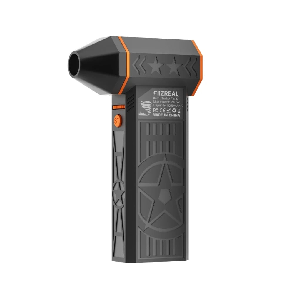 Fiizreal X50 240W Brushless Turbo Fan — 57m/s Wind Speed, 8000mAh Dual Battery