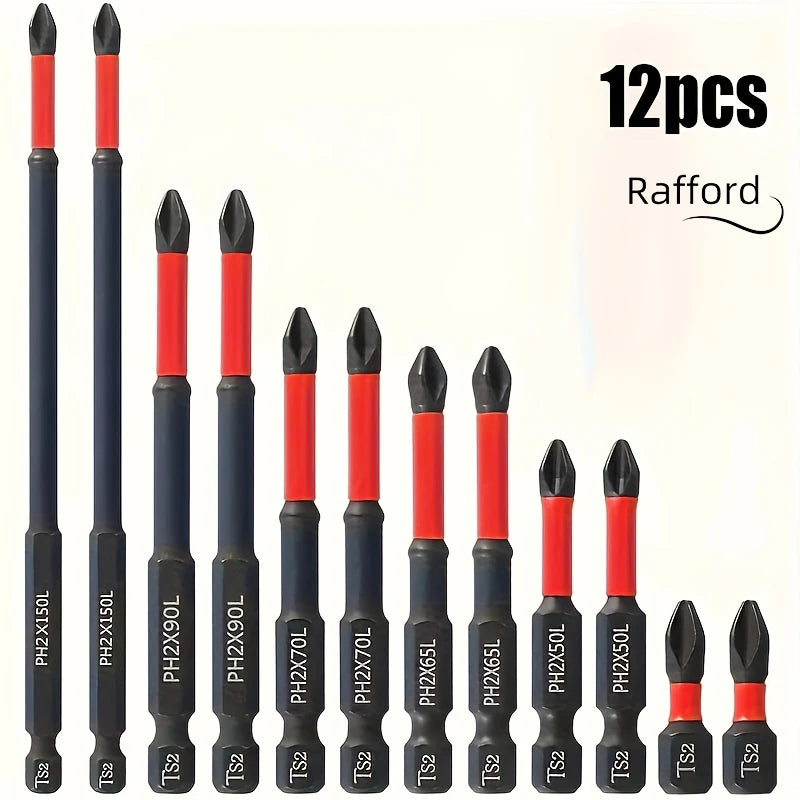 Never Lose a Bit. — Magnetic Non-Slip S2 Steel Drill Bit Set | 3, 6 & 12 Pieces, Crosshead & Impact Bits, Electric & Hand Drivers