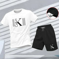Men's Pattern Print T-Shirt & Shorts Set – Breathable Summer Streetwear Casual 2-Piece