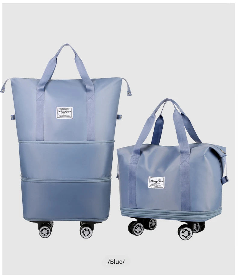 Expandable Fitness Travel Bag – Wet-Dry Storage & Wheels